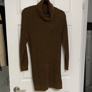 Cozy Brown Storm & Marie Turtleneck Sweater